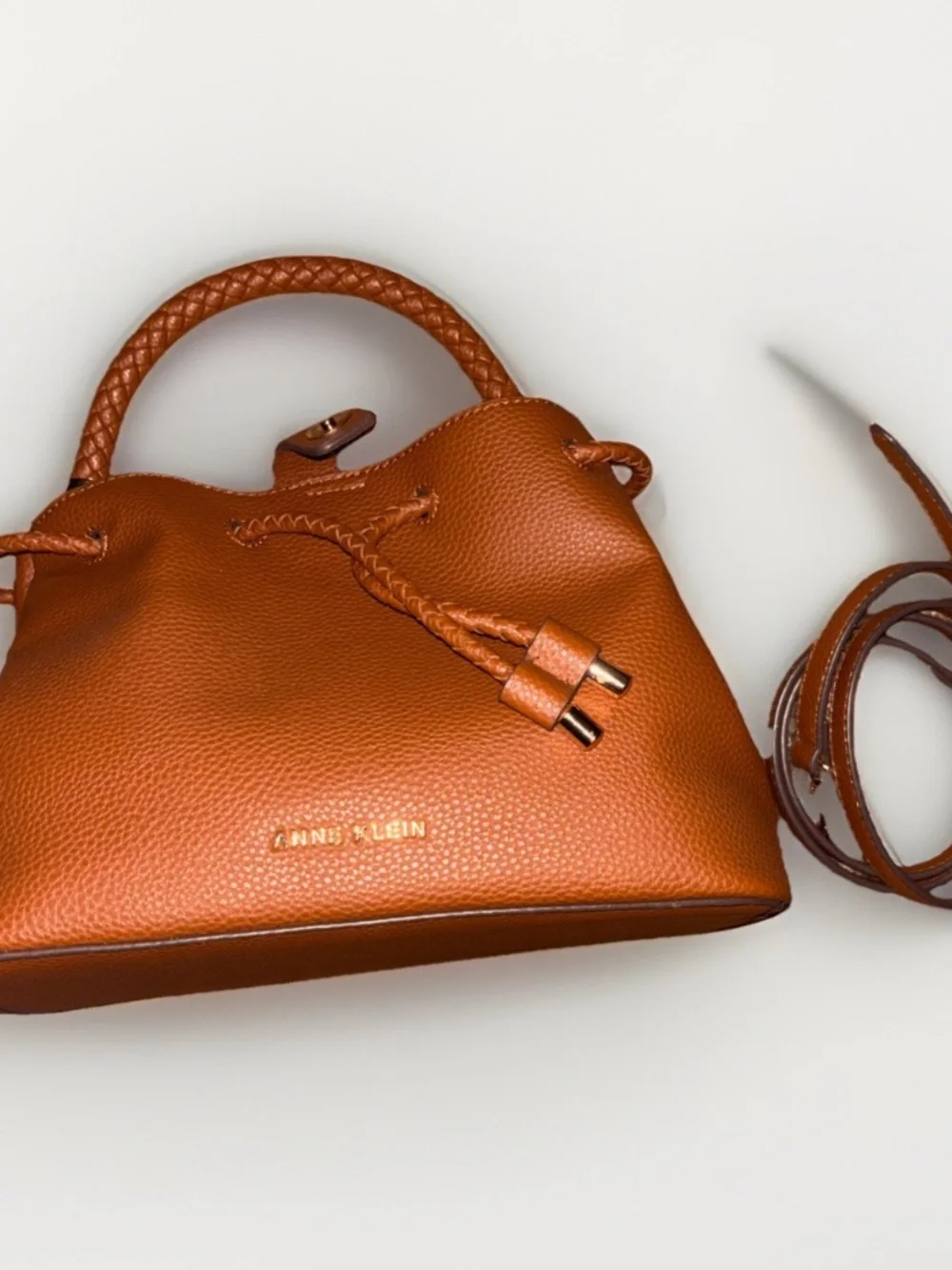 Anne Klein Small Braided Handle Satchel Bag